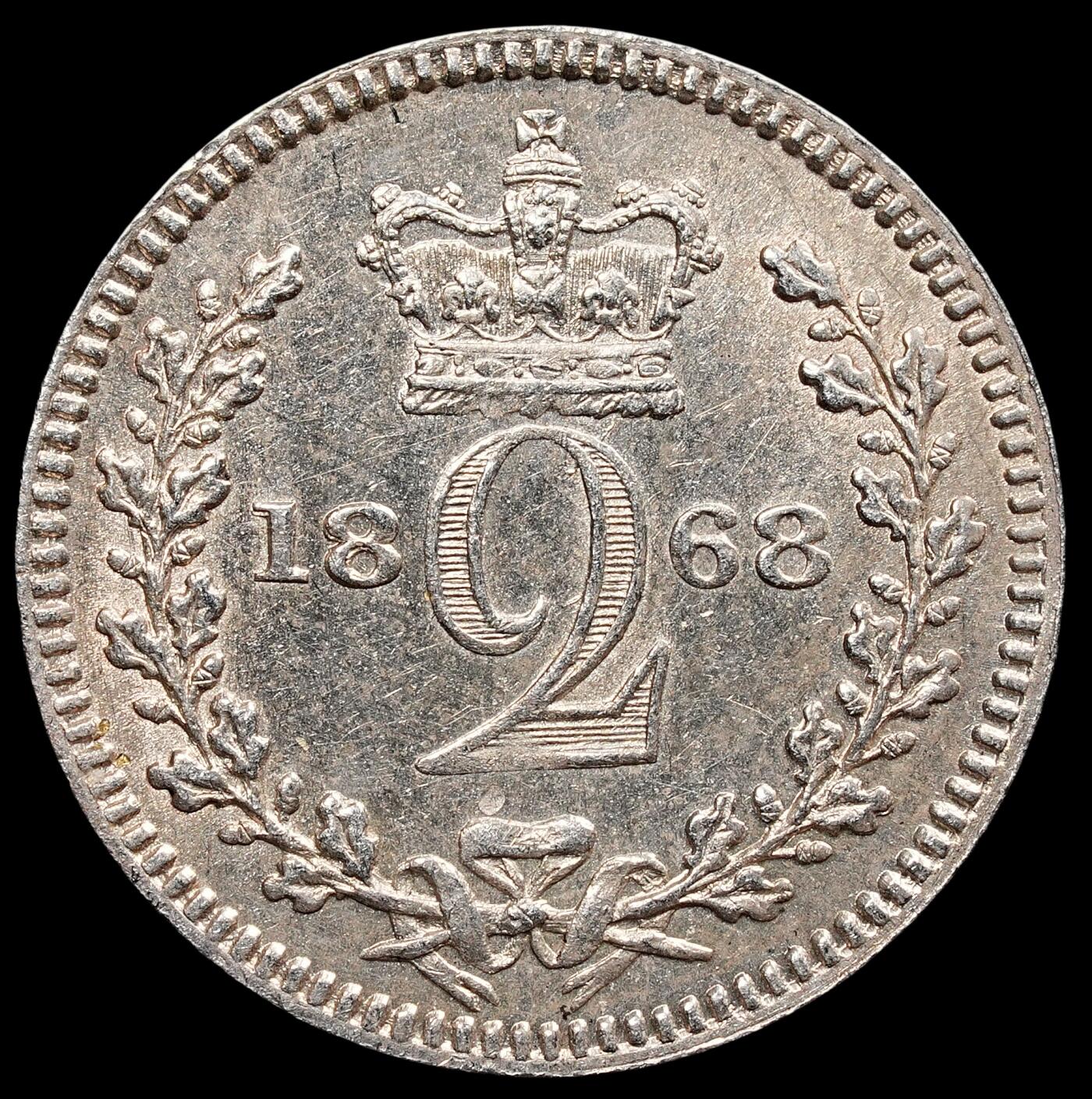 修遠堂世界钱币第七十七期 1868年英国2便士银币
