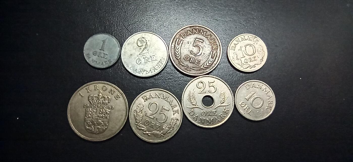 邮泉阁限时拍卖第十六场 各国硬币专场（拍卖结束后请付邮费，存留时间过长需全部邮寄） 丹麦8枚