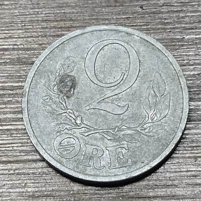 【铜匠收藏】★第125场★散币场，无佣金，30包邮。不满30元，支付5元运费。《接受代拍 代送NGC评级》 - 丹麦1944年 2欧尔 锌币 