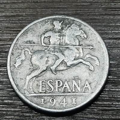 【铜匠收藏】★第125场★散币场，无佣金，30包邮。不满30元，支付5元运费。《接受代拍 代送NGC评级》 - 西班牙 1941年 10分 骑士 铝币