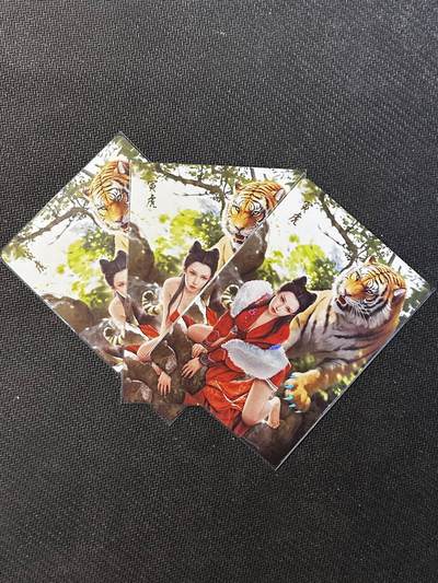 阳大大卡牌超级大甩拍第61期（周五晚上九点截拍，持续收拍品，进群福利早知道） - 【清凉渐变】焱卡文化-十二生肖-寅虎-清凉渐变三张