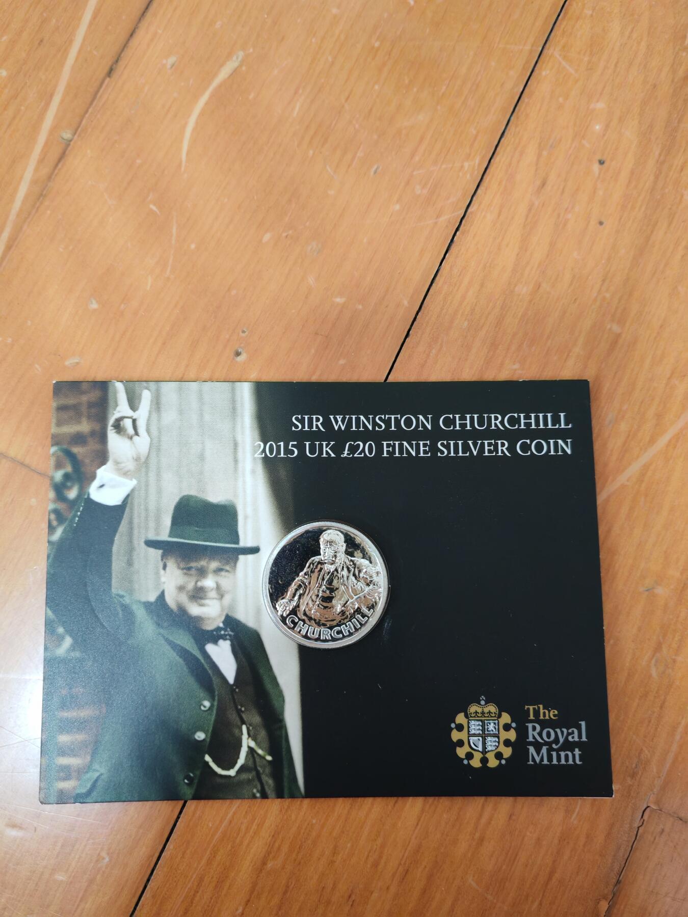 长老汇蛇年精选第十九场拍卖 2015英国丘吉尔20英镑银币，卡装
