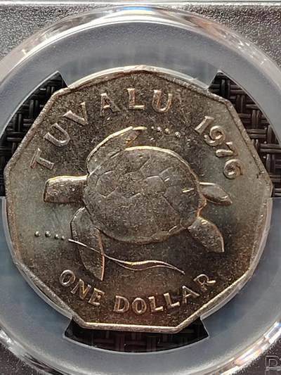布加迪🐬～世界钱币(上海)🌾第 226 期 /  各国套币和散币 - 评级币PCGS~MS63 图瓦卢🇹🇻