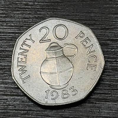 【铜匠收藏】★第125场★散币场，无佣金，30包邮。不满30元，支付5元运费。《接受代拍 代送NGC评级》 - 根西岛 1983年 20便士 