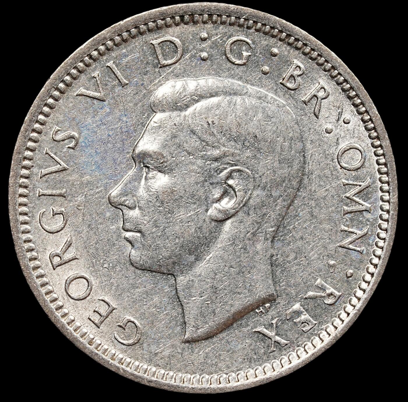 修遠堂世界钱币第七十七期 1944年英国6便士银币 原光