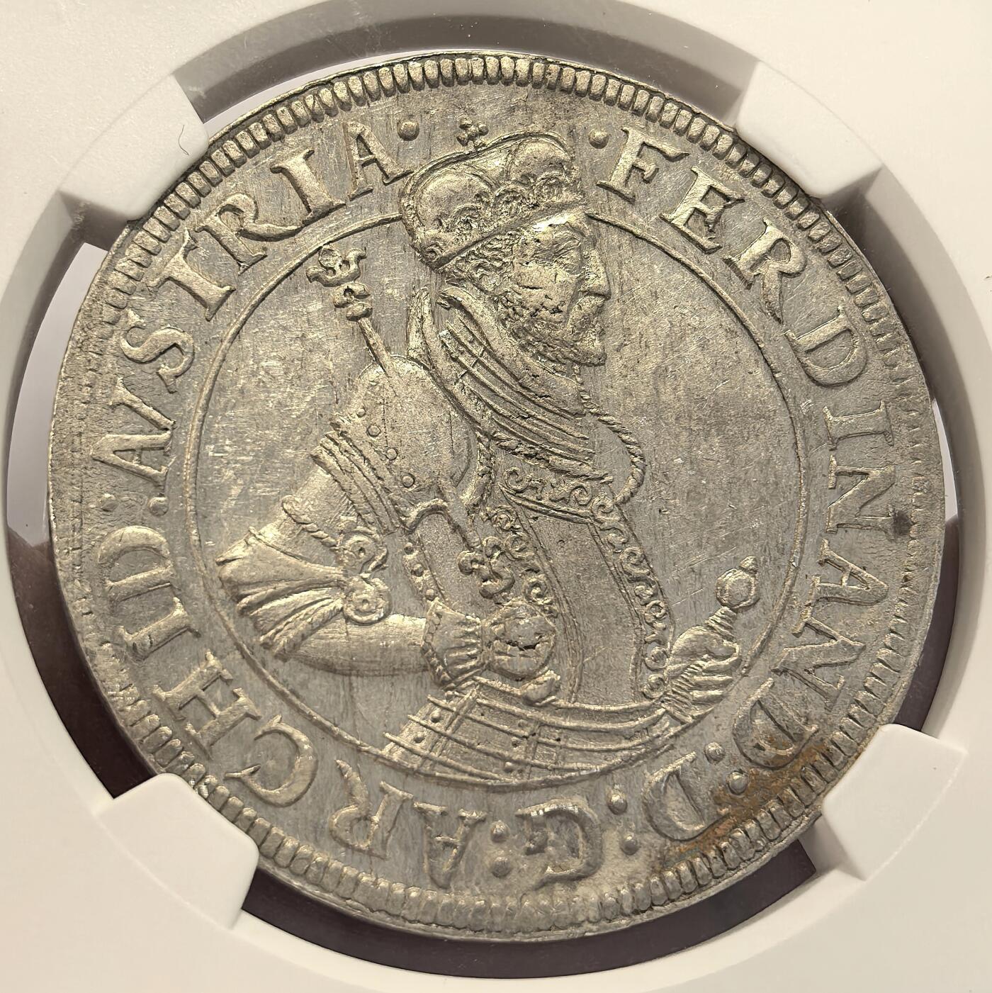 博洋堂世界钱币拍卖第130期（全场包邮） NGC MS62 奥匈1564年斐迪南大公泰勒，底板泛光，犹如刚出厂状态