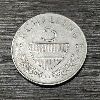 【铜匠收藏】★第125场★散币场，无佣金，30包邮。不满30元，支付5元运费。《接受代拍 代送NGC评级》 - 1969年 奥地利 5先令 利皮扎纳马