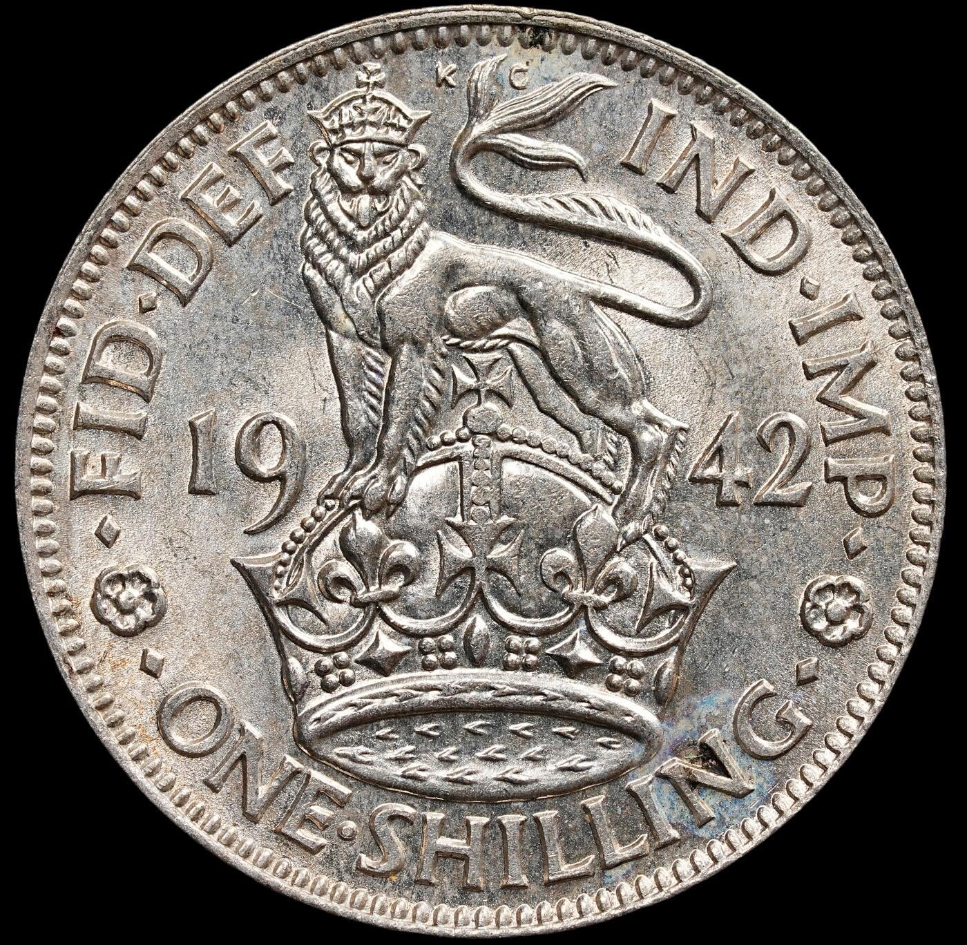 修遠堂世界钱币第七十七期 1942年英国1先令银币 原光
