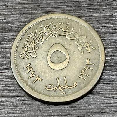 【铜匠收藏】★第125场★散币场，无佣金，30包邮。不满30元，支付5元运费。《接受代拍 代送NGC评级》 - 埃及 1973年 空心鹰 10米利姆 铜币