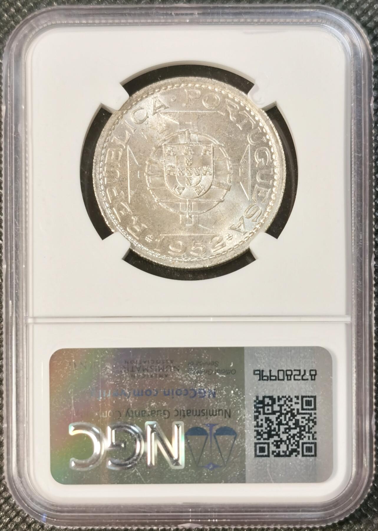  甄臻铺-世界币章拍卖（第24期），送拍享返佣金等优惠多多 NGC-MS63 1952年澳门首发伍圆