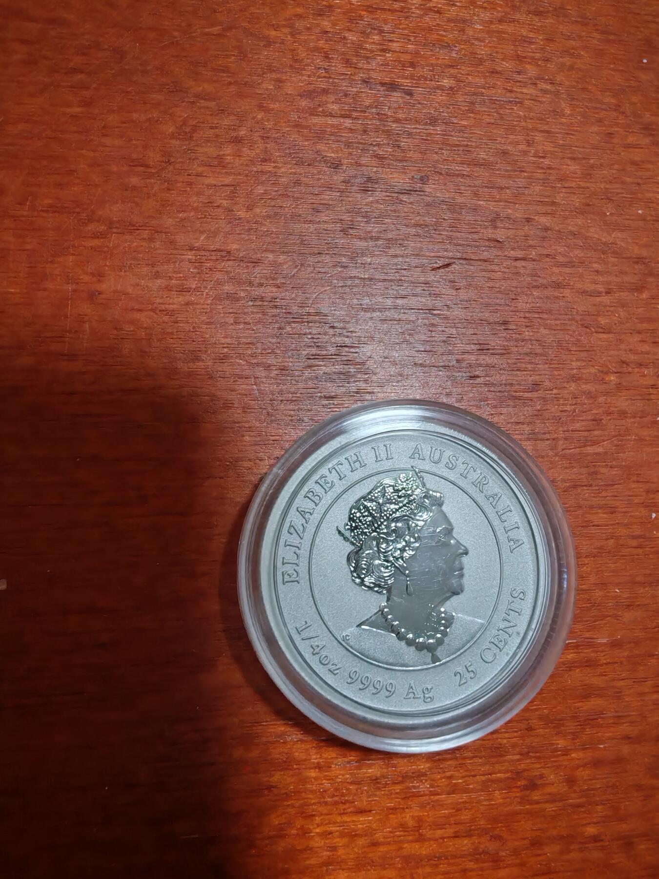 长老汇蛇年精选第十九场拍卖  2022澳大利亚虎年25分彩色银币