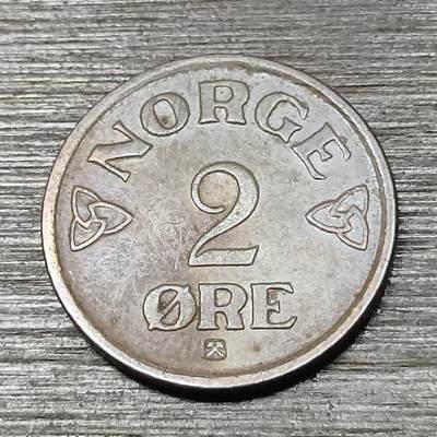 【铜匠收藏】★第125场★散币场，无佣金，30包邮。不满30元，支付5元运费。《接受代拍 代送NGC评级》 - 挪威 1956年 2欧尔 铜币