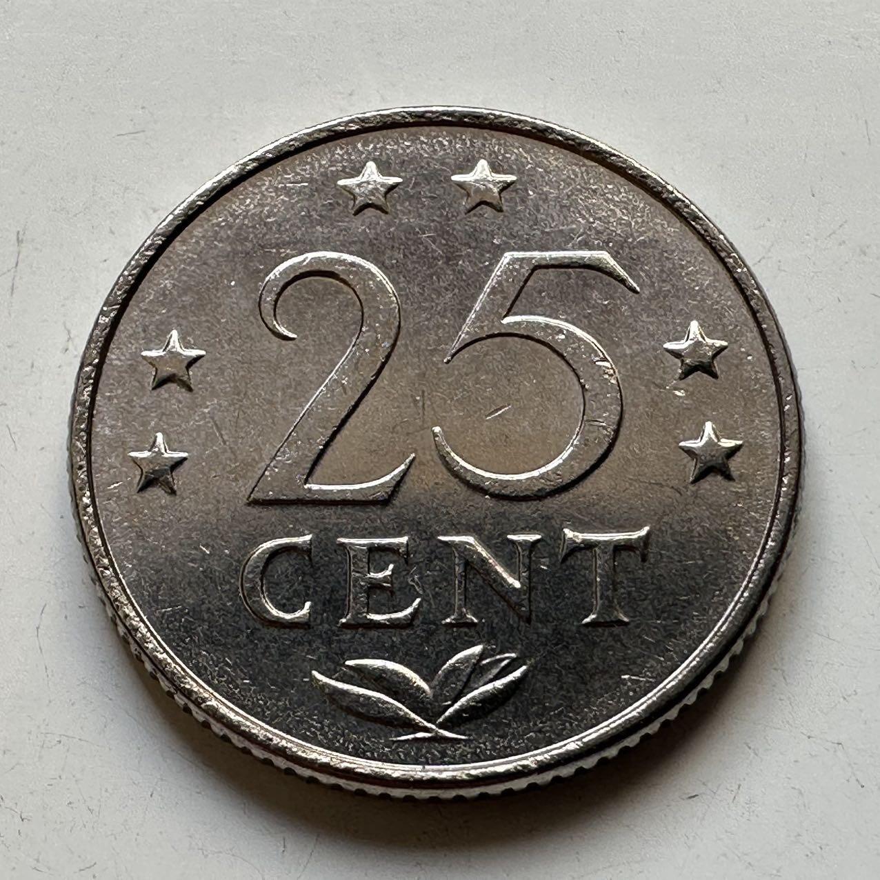 🌹外币初藏🌹🐯2025年第74场  每周二四六晚8️⃣点 接代拍 荷属安的列斯1976年25分