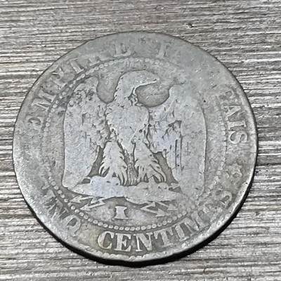 【铜匠收藏】★第125场★散币场，无佣金，30包邮。不满30元，支付5元运费。《接受代拍 代送NGC评级》 - 法国 5分 1856年 拿破仑三世