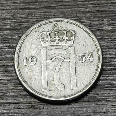 【铜匠收藏】★第125场★散币场，无佣金，30包邮。不满30元，支付5元运费。《接受代拍 代送NGC评级》 - 1954年 挪威 10欧尔