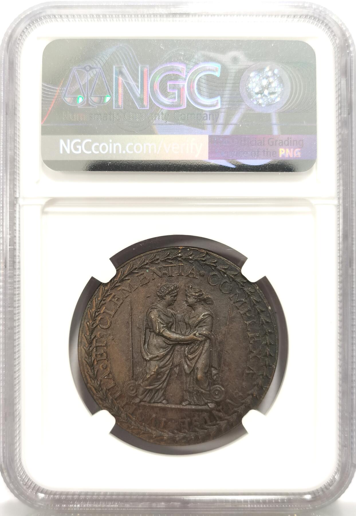 博洋堂世界钱币拍卖第130期（全场包邮） NGC MS63 意大利1590年超级古老原铸乌尔巴诺7世继位纪念！背面女神古朴而优雅！唯一冠军分！