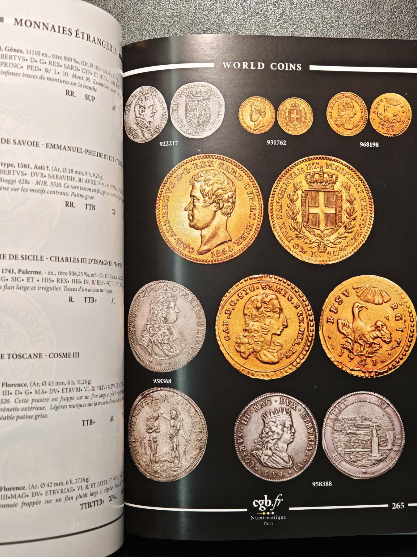 【德藏】世界币章拍卖第137期（拍品征集中~欢迎藏友联系） 97新 2024年 cgb.fr拍卖目录 全彩铜板纸印刷 全书约282页