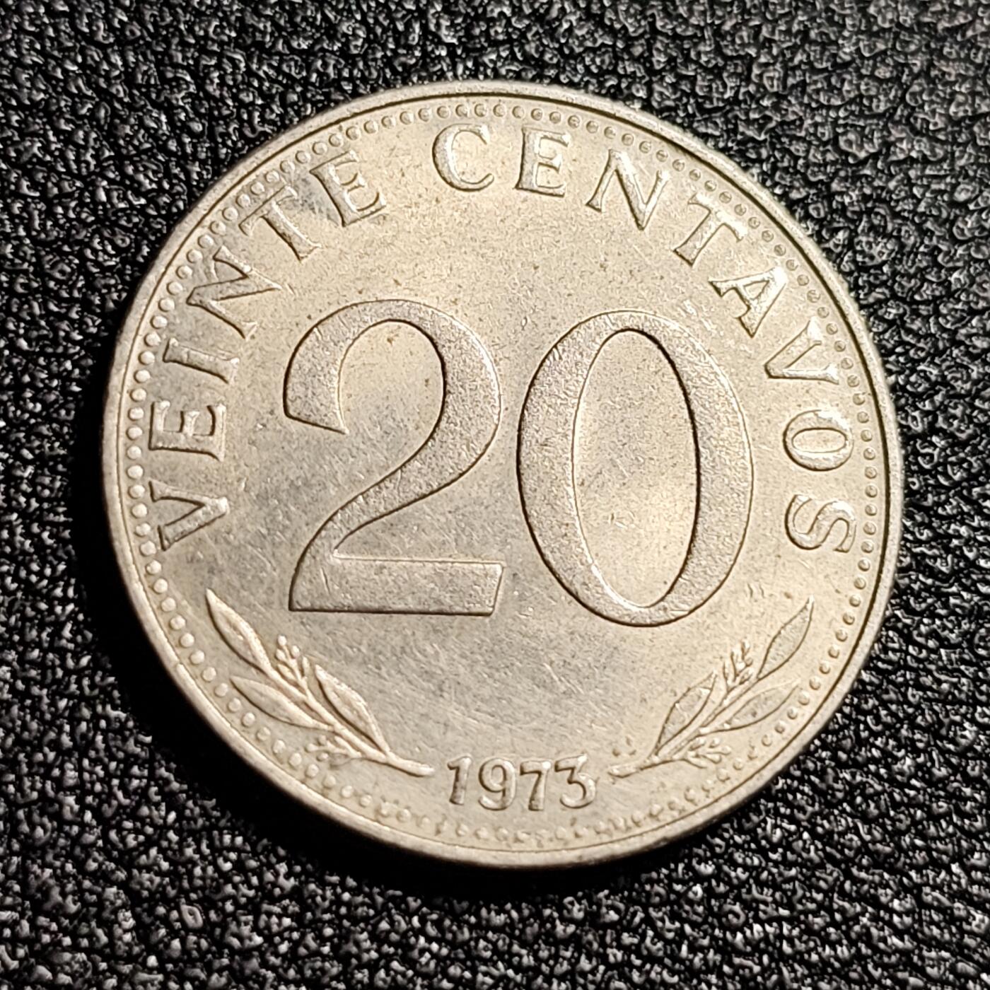 泉币菌-第48场-散币捡漏场 羊驼 玻利维亚20分硬币 1973年 
