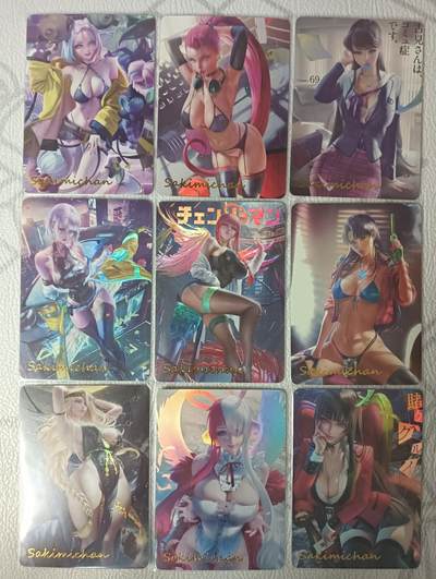 花开卡拍第30期（7月13号周日截拍，品控勿拍!!!拍品不寄存，运费5元，自制卡难免瑕疵，可能存在轻微撞角爆边等出厂瑕疵，品控介意勿拍！） - 燎原acg Sakimi同人彩闪9张