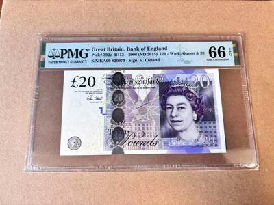 【七百期大拍 拍品火热征集中】✨Blue Auction 世界纸币精拍第693期【精】 - 英国 2006年20镑 PMG66EPQ 