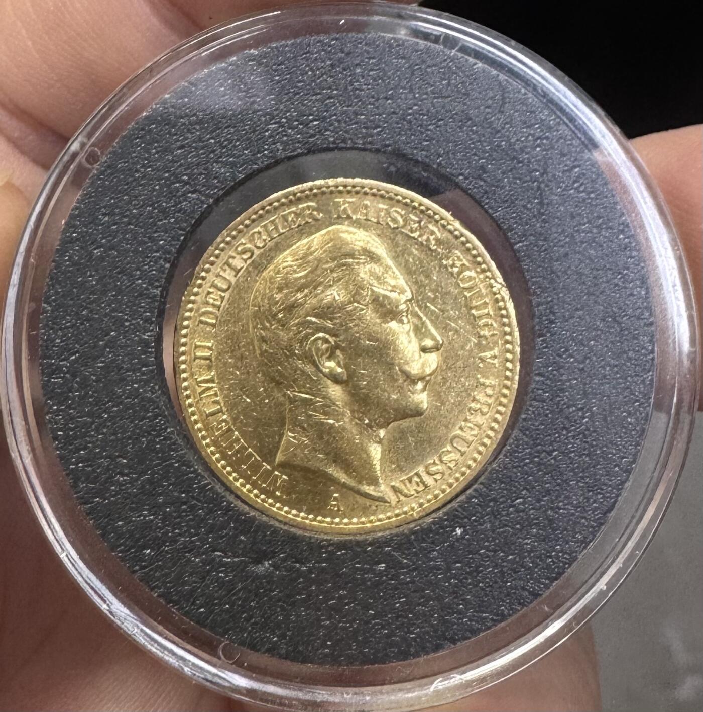第165期拍卖【长期征集拍品】 德国普鲁士1899年20马克纪念金币