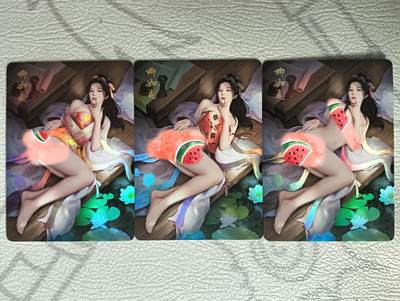 花开卡拍第31期（7月20号周日截拍，品控勿拍!!!拍品不寄存，运费5元，自制卡难免瑕疵，可能存在轻微撞角爆边等出厂瑕疵，品控介意勿拍！） - 燎原十大名记 柳如是 彩闪三渐变