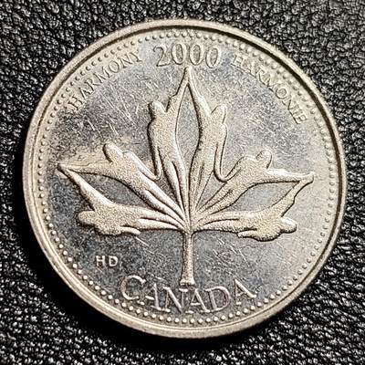 泉币菌-第48场-散币捡漏场 - 2000年加拿大纪念千禧年系列•和谐25分镍币 