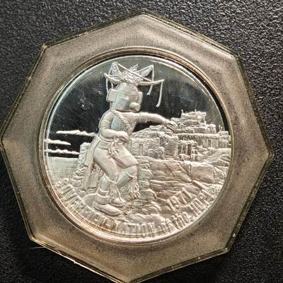 【德藏】世界币章拍卖第137期（拍品征集中~欢迎藏友联系） - 1971年 美国霍皮人精制纪念银章 999银 直径约：38.6mm；重约：27g