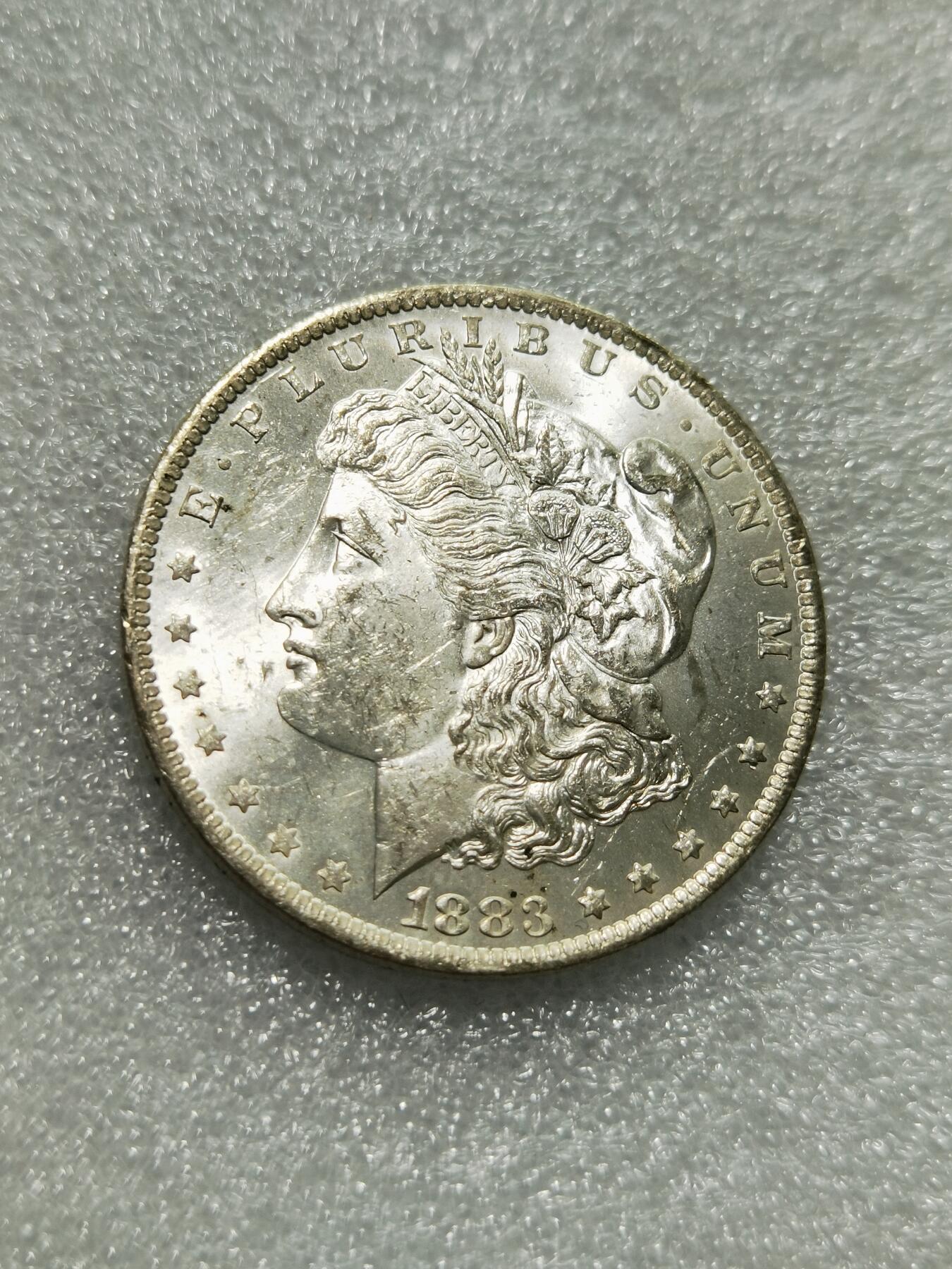 天下钱庄专场欢迎参拍 UNC 1883美国摩根一美元银币