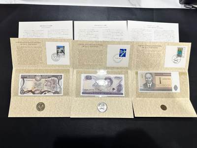 《外钞收藏家》第五百四十五期（本期品种丰富、欢迎参加）（本平台长期征集拍品、欢迎藏友们联系合作） - 塞浦路斯、新西兰、爱沙尼亚  三个邮钞币册子 一起 