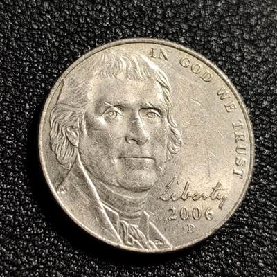 泉币菌-第48场-散币捡漏场 - 原光美品 美国5美分 2006年D版杰斐逊纪念币