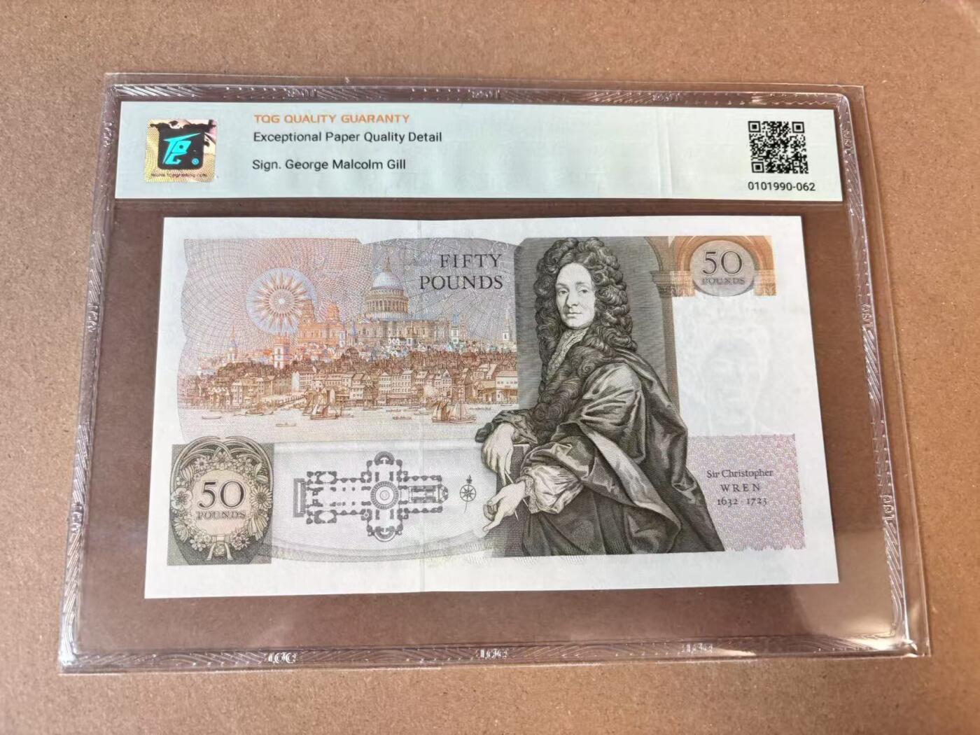 【七百期大拍 拍品火热征集中】✨Blue Auction 世界纸币精拍第693期【精】 英国 1988年50镑 TQG65EPQ 