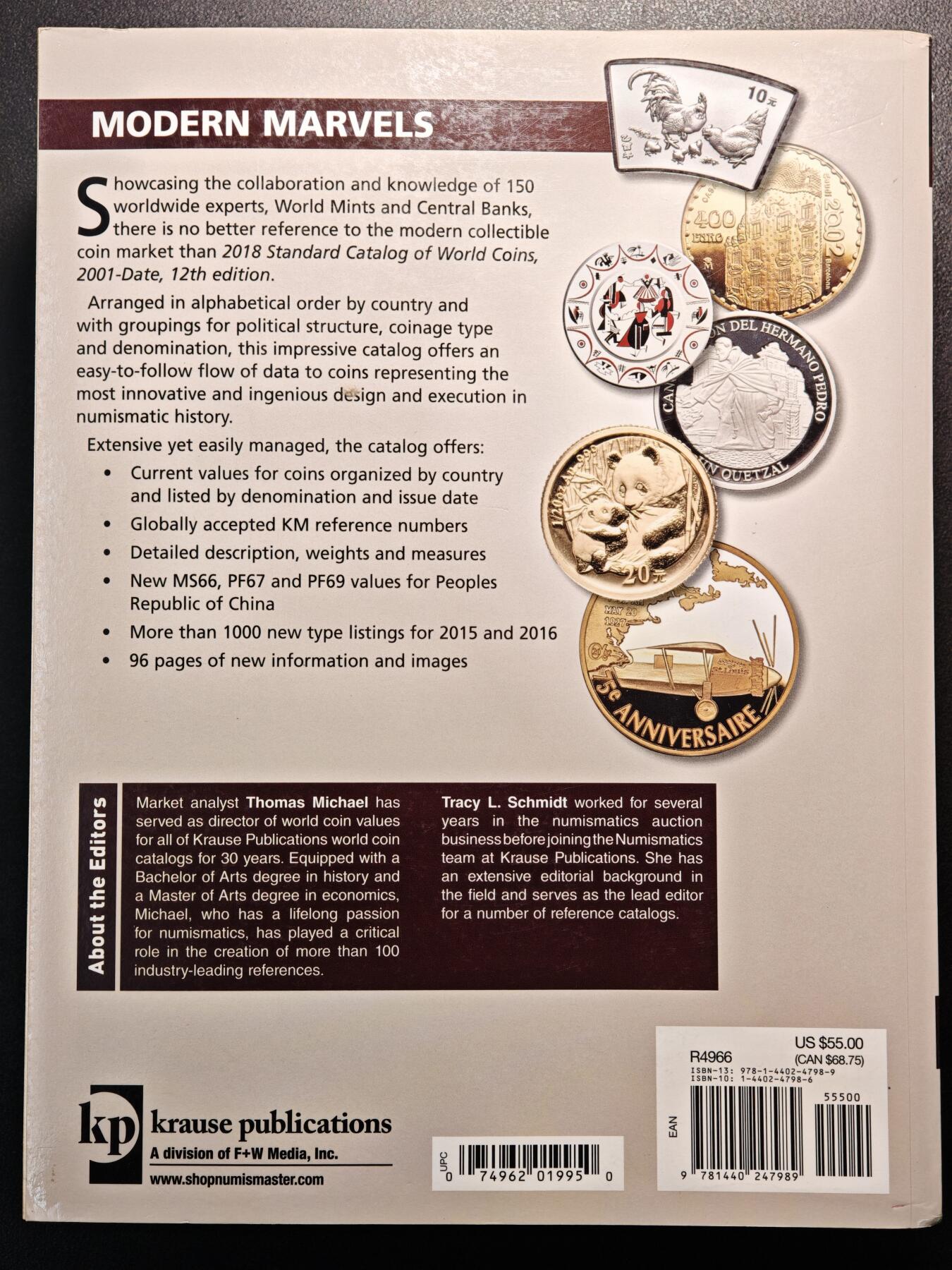 【德藏】世界币章拍卖第137期（拍品征集中~欢迎藏友联系） 97新 2018版 克劳斯2001至今(2018)世界钱币目录 全书约：1488页