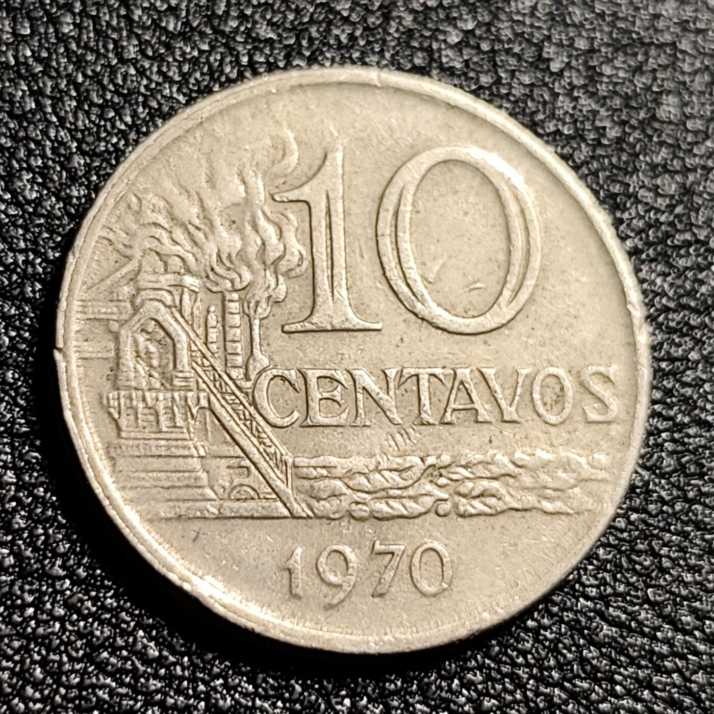 泉币菌-第48场-散币捡漏场   1970年10分巴西硬币 女神 23mm