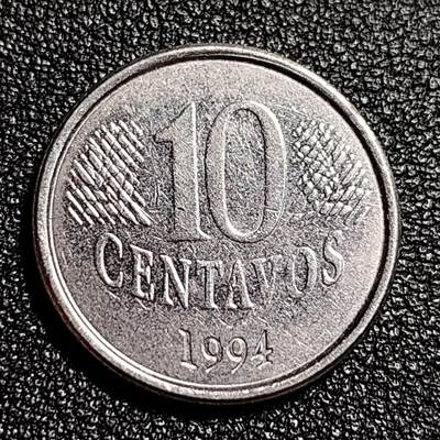 泉币菌-第49场-周末精品场 - 巴西硬币10克鲁塞罗1994年22mm 巴西女神