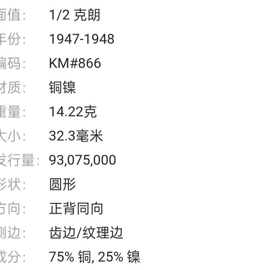 泉币菌-第49场-周末精品场 少见大币 乔治六世 英国1951年 1/2半克朗 镍铜硬币  大币32.2毫米