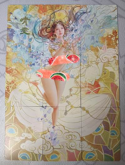 花开卡拍第30期（7月13号周日截拍，品控勿拍!!!拍品不寄存，运费5元，自制卡难免瑕疵，可能存在轻微撞角爆边等出厂瑕疵，品控介意勿拍！） - 焱卡文化燎原刷子太虚幻境晴雯九拼