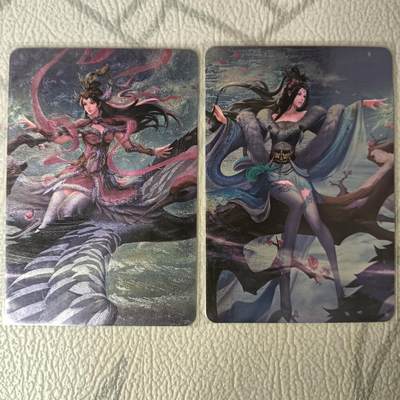 花开卡拍第30期（7月13号周日截拍，品控勿拍!!!拍品不寄存，运费5元，自制卡难免瑕疵，可能存在轻微撞角爆边等出厂瑕疵，品控介意勿拍！） - 宁缺卡牌 诸葛果和辛宪英 粗闪工艺