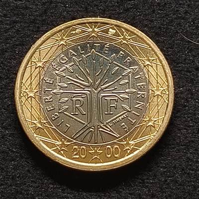 【全场包邮】纯粹捡漏拍441场 - 法国2000年1欧元双色币
