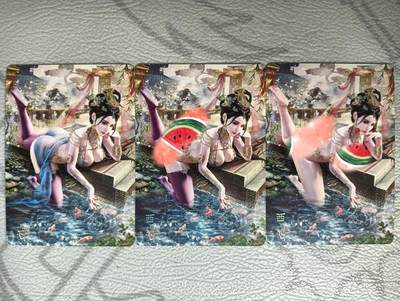 花开卡拍第30期（7月13号周日截拍，品控勿拍!!!拍品不寄存，运费5元，自制卡难免瑕疵，可能存在轻微撞角爆边等出厂瑕疵，品控介意勿拍！） - 焱卡文化巴丁绝色绘卷西施 普卡三服饰