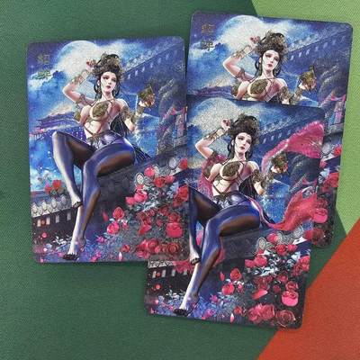 龙虎卡牌第四五场 （无佣金，满120包邮，欢迎送拍） - 粗闪3张 焱卡 巴丁-貂蝉