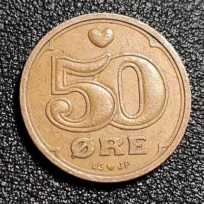 泉币菌-第49场-周末精品场 - 丹麦50欧尔爱心币