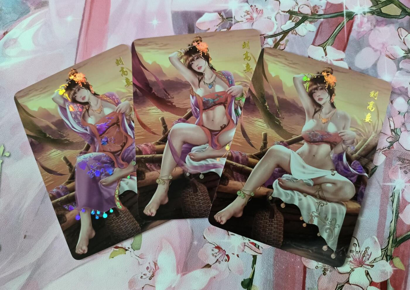 龙虎卡牌第四五场 （无佣金，满120包邮，欢迎送拍） 彩闪3张 青鸾殿 水浒外传 刘高妻 3渐变一套
