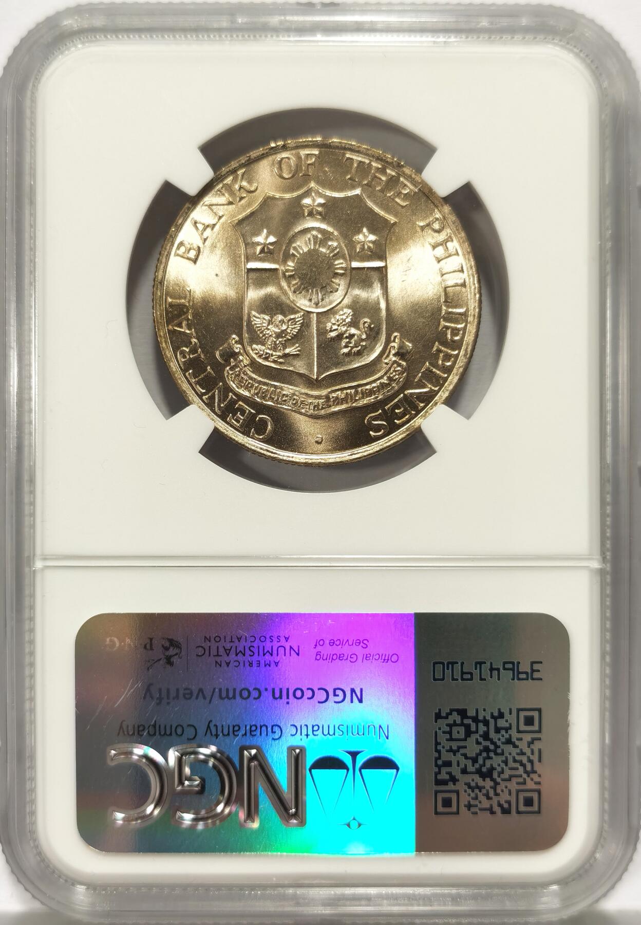 博洋堂世界钱币拍卖第130期（全场包邮） NGC MS63 菲律宾1964年打铁女神50分