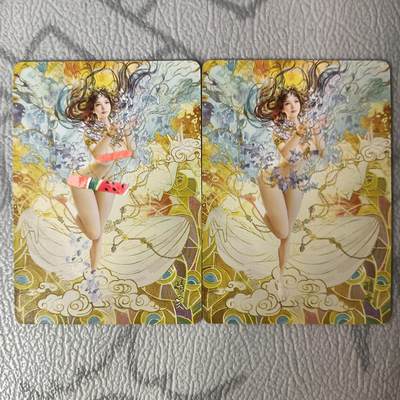 花开卡拍第30期（7月13号周日截拍，品控勿拍!!!拍品不寄存，运费5元，自制卡难免瑕疵，可能存在轻微撞角爆边等出厂瑕疵，品控介意勿拍！） - 焱卡文化燎原刷子太虚幻境晴雯 普卡双服饰两张