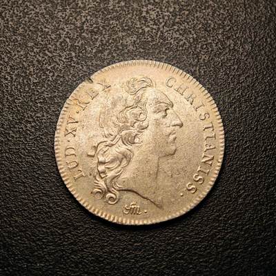【德藏】世界币章拍卖第137期（拍品征集中~欢迎藏友联系） - 1715-1774年 法国路易十五圣路易斯军事代用币银章 状态安逸 淡包浆 直径约：30.1mm；重约：9.2g