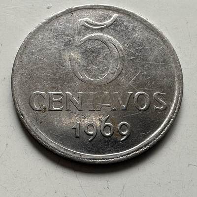 🌹外币初藏🌹🐯2025年第75场  每周二四六晚8️⃣点 接代拍 - 巴西1969年五分
