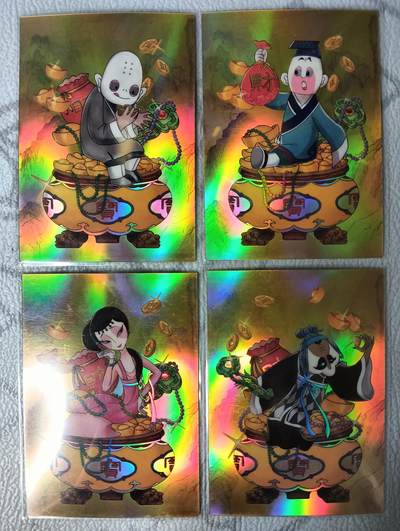 花开卡拍第30期（7月13号周日截拍，品控勿拍!!!拍品不寄存，运费5元，自制卡难免瑕疵，可能存在轻微撞角爆边等出厂瑕疵，品控介意勿拍！） - 卡星时代天书奇谭金折4张