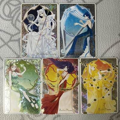 花开卡拍第30期（7月13号周日截拍，品控勿拍!!!拍品不寄存，运费5元，自制卡难免瑕疵，可能存在轻微撞角爆边等出厂瑕疵，品控介意勿拍！） - 茉莉玩卡秀 美少女战士 彩闪5张