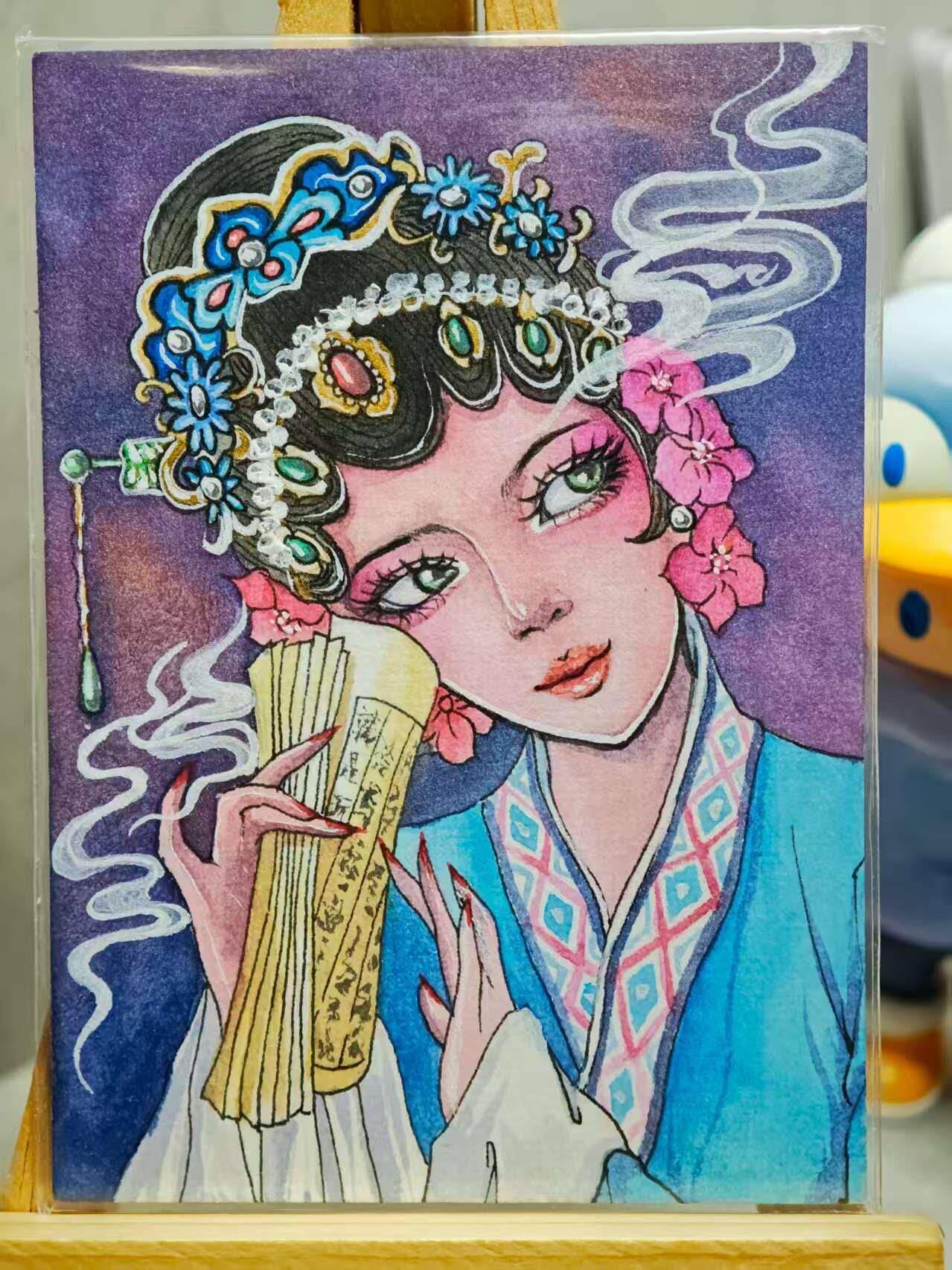 趣卡卡拍No.13期（无佣金免手续费，分享成交有奖） 【手绘卡】2024 就是玩工作室手绘卡 京剧 泠鸢亲签